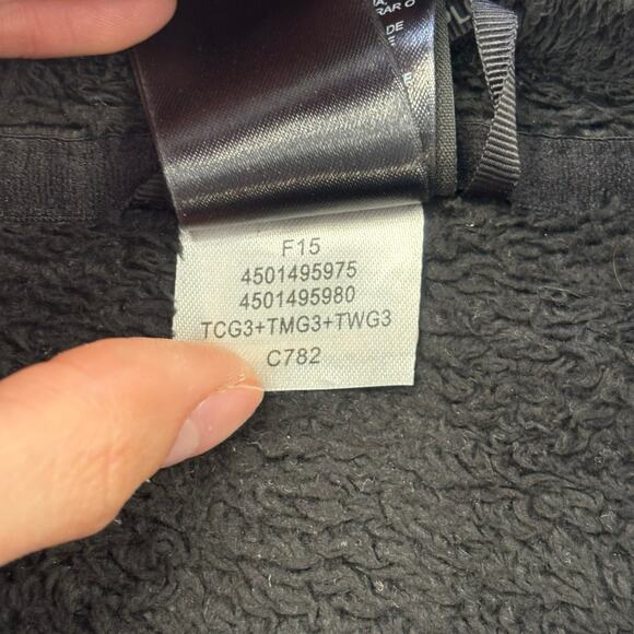 The North Face Osito 2 Black Teal Women XS Full Zip Fuzzy Fleece Jacket Gorpcore - Picture 6 of 9